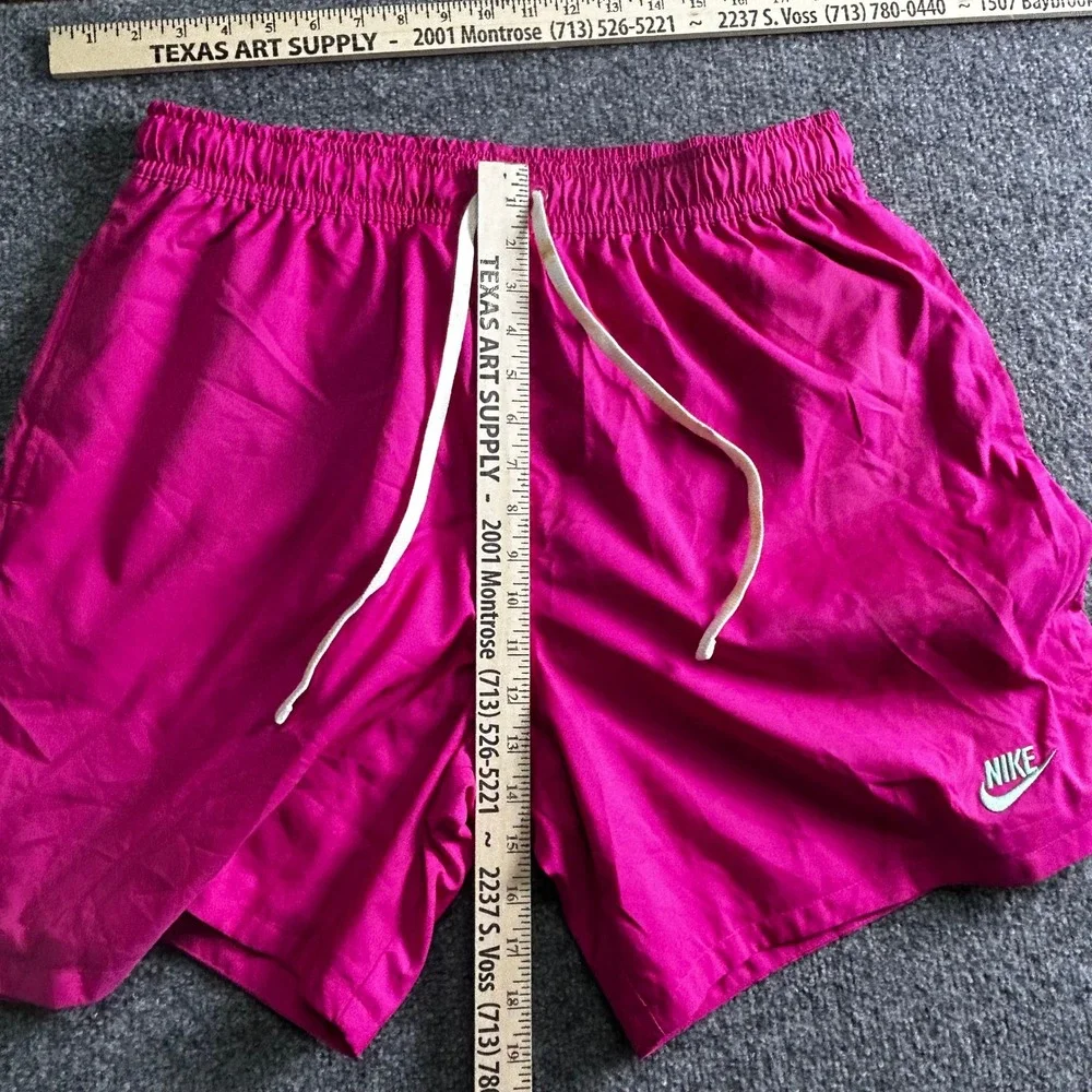 Nike Athletic Shorts Mens Size Large Pink Mesh Lined Drawstring Casual Running